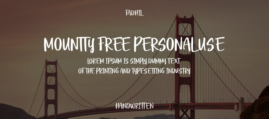 Mountty Free Personal Use Font