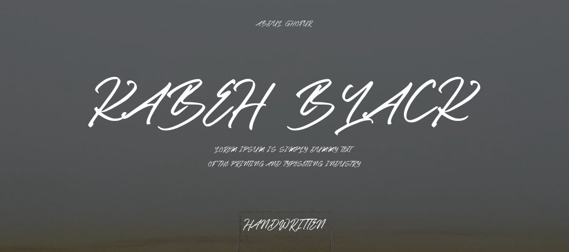 Kabeh Black Font