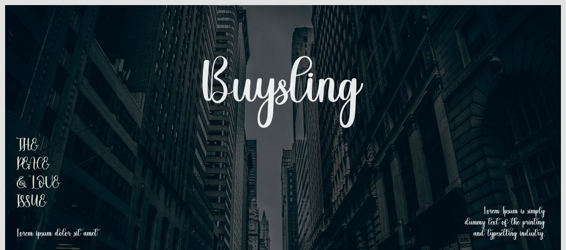 Buysling Font