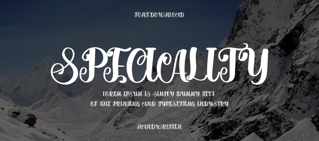 Speciality Font