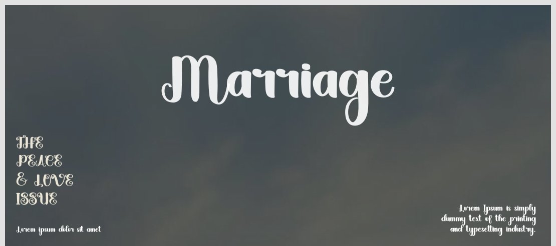Marriage Font