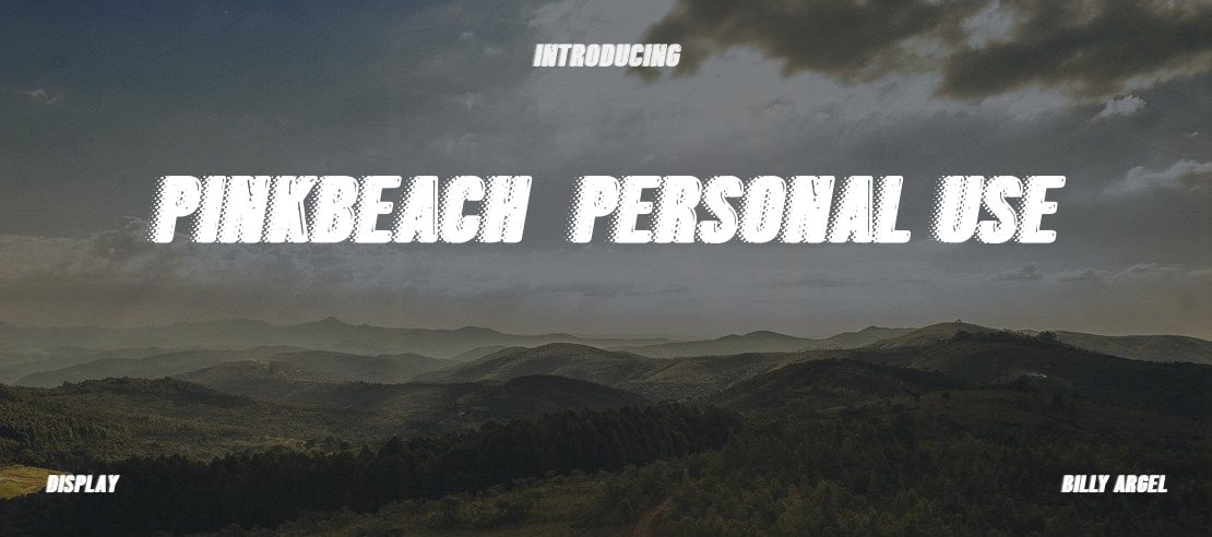 PINKBEACH  PERSONAL USE Font Family
