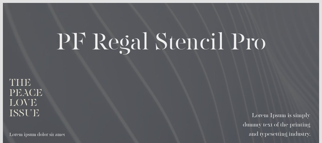 PF Regal Stencil Pro Font Family