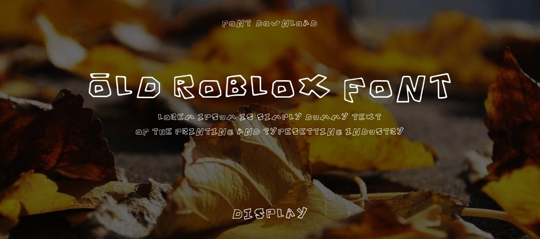 Old Roblox Font