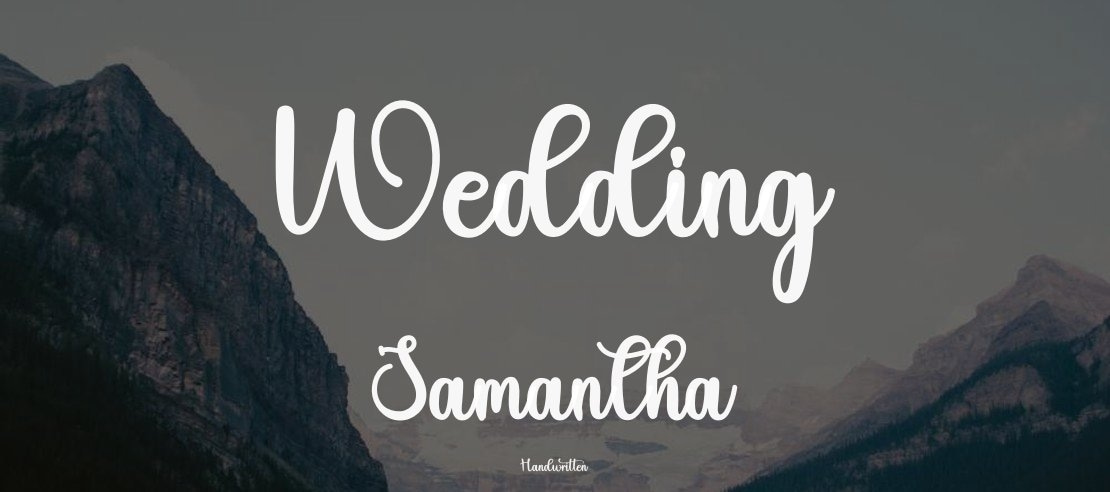 Wedding Samantha Font