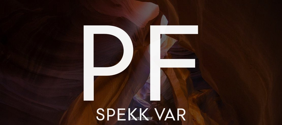 PF Spekk VAR Font Family