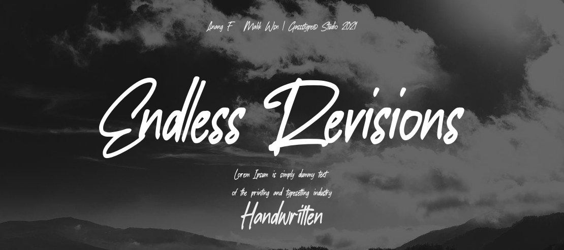 Endless Revisions Font