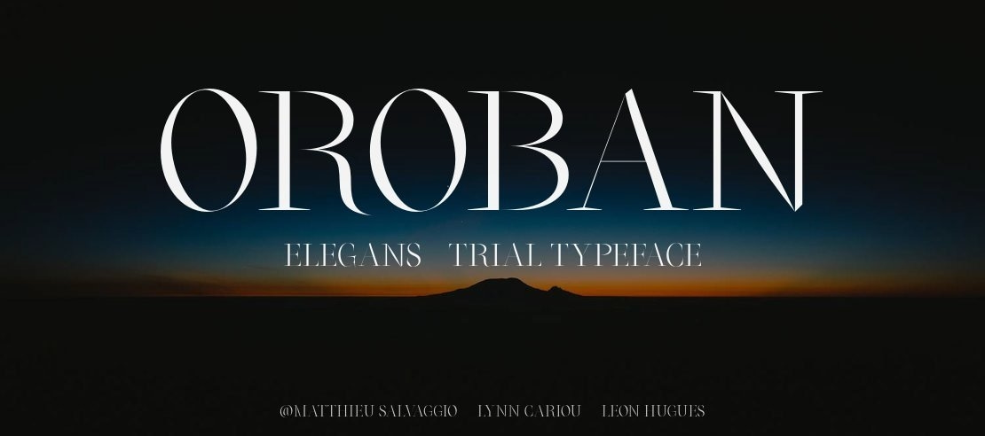 Oroban Elegans-Trial Font Family