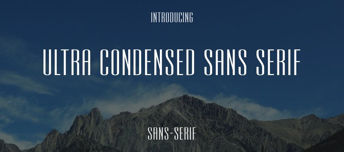 Ultra Condensed Sans Serif Font