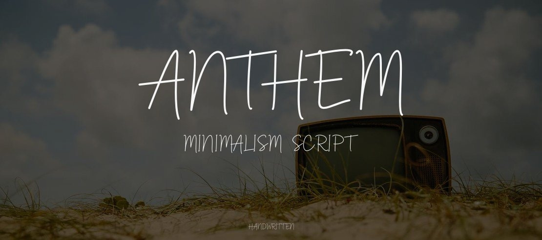 Anthem Minimalism script Font