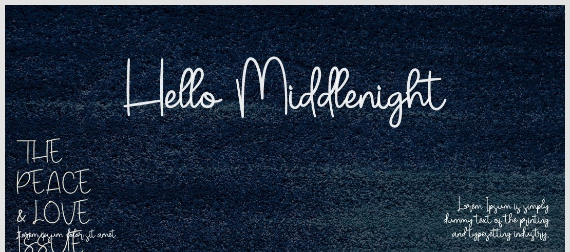 Hello Middlenight Font
