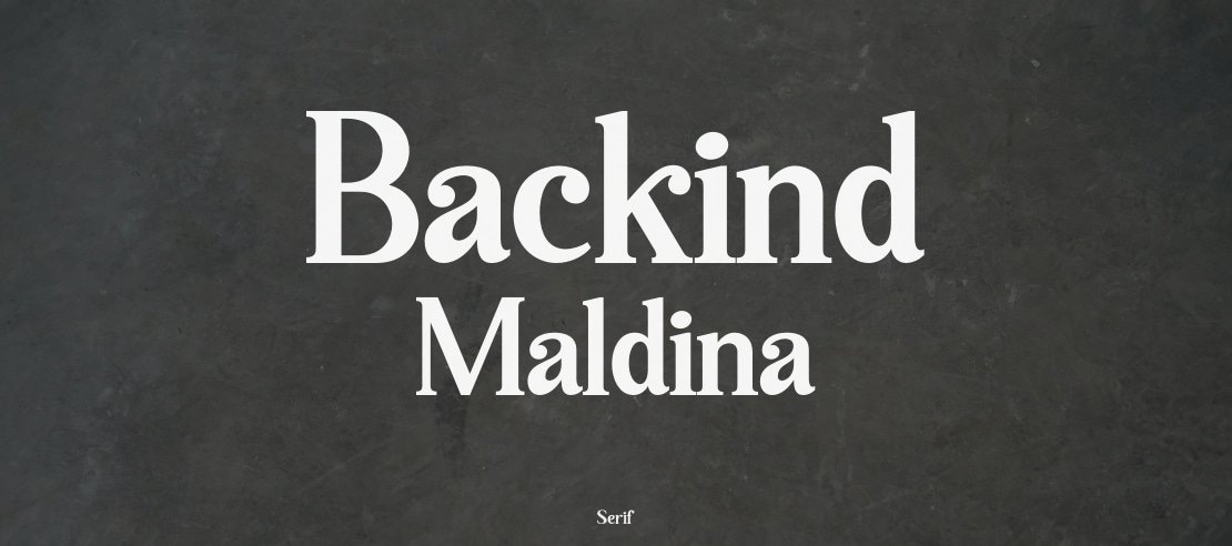 Backind Maldina Font