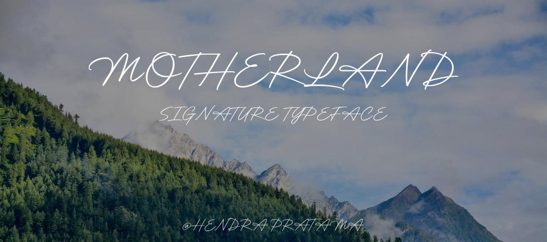 Motherland Signature Font