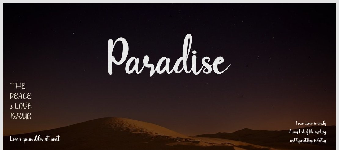 Paradise Font