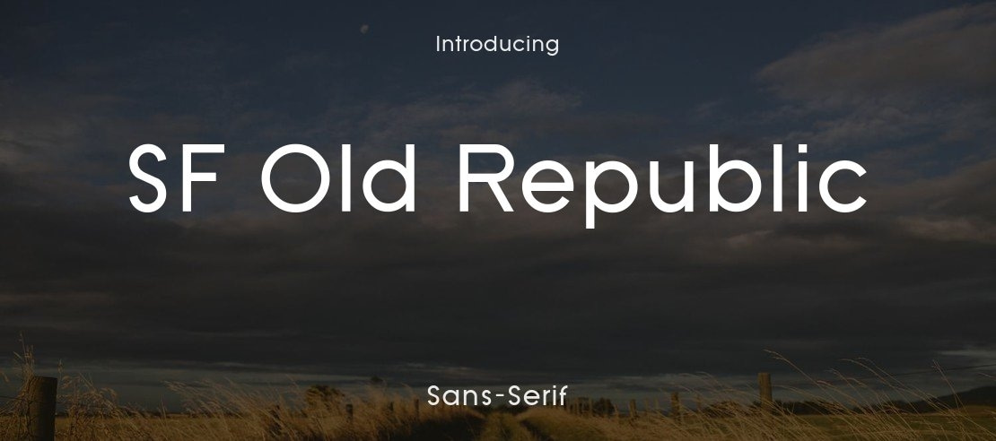 SF Old Republic Font Family