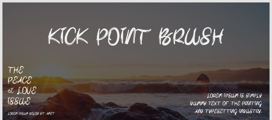 Kick Point Brush Font