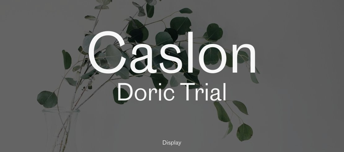 Caslon Doric Trial Font Family