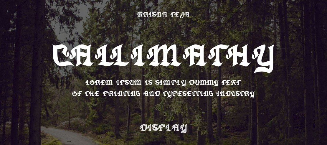 Callimathy Font