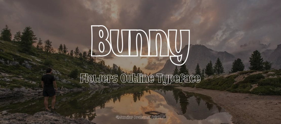 Bunny Flowers Outline Font Family