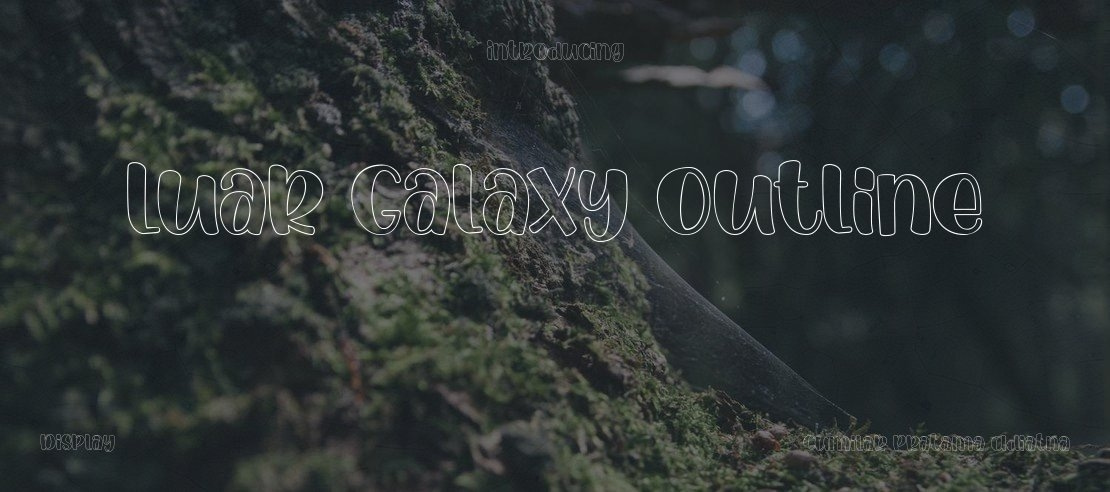Luar Galaxy Outline Font Family