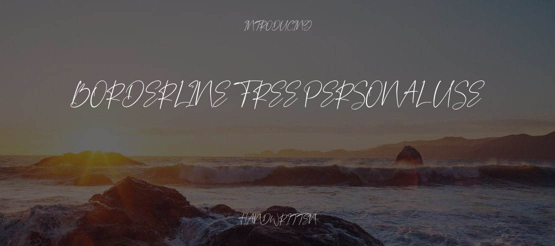 Borderline Free Personal Use Font