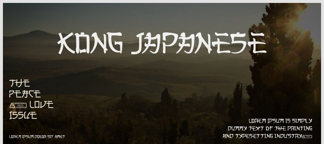 Kong Japanese Font