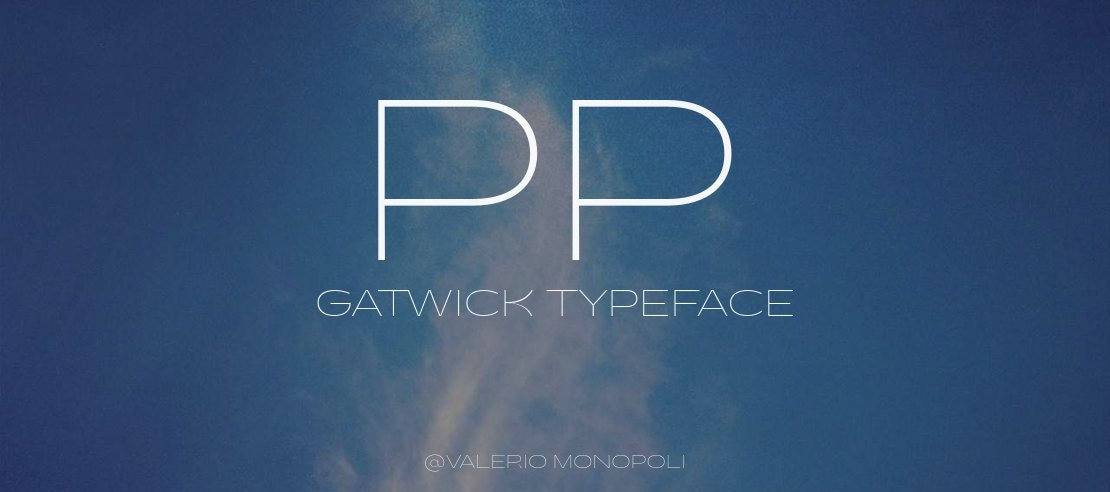 PP Gatwick Font Family