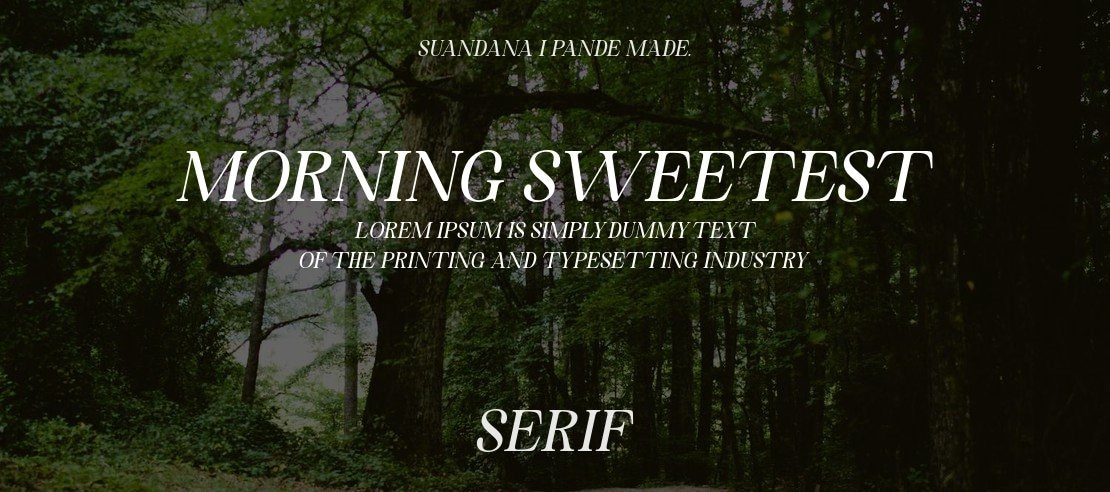 Morning Sweetest Font