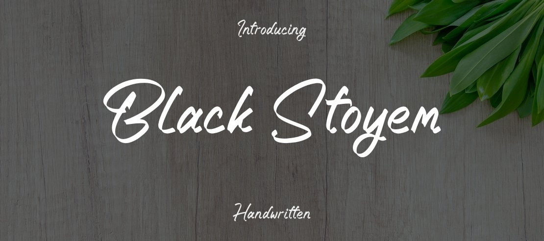 Black Stoyem Font