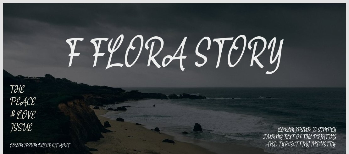 f Flora Story Font