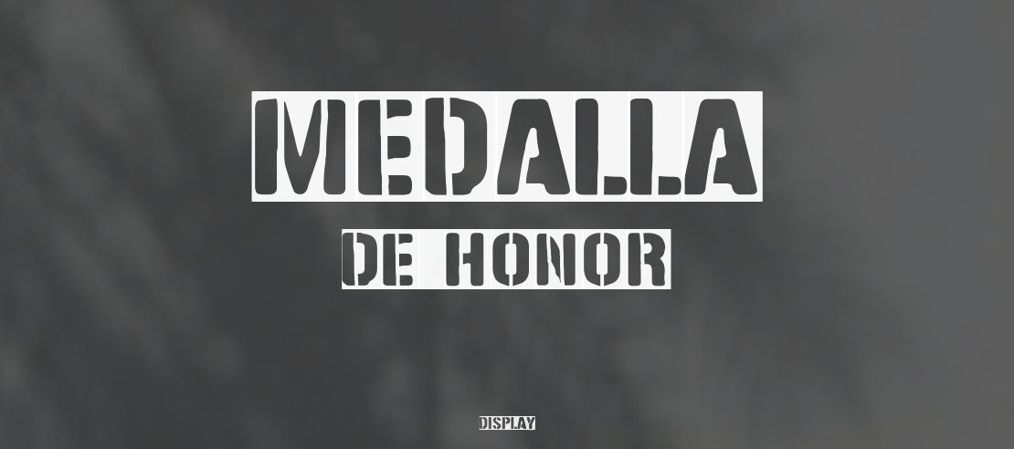Medalla de Honor Font