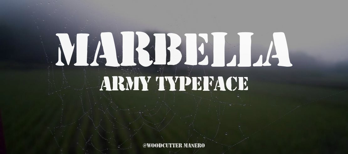Marbella Army Font