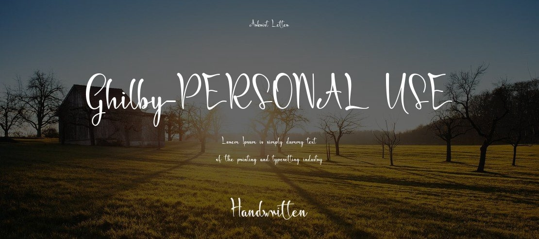 Ghilby-PERSONAL USE Font