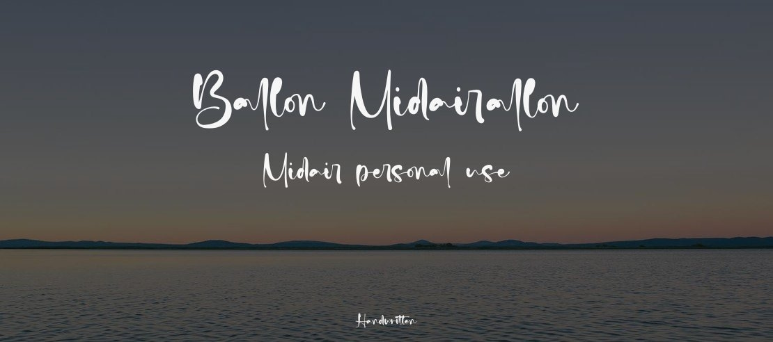 Ballon Midair personal use Font