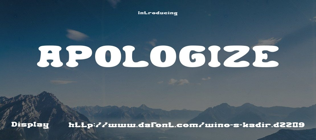 APOLOGIZE Font