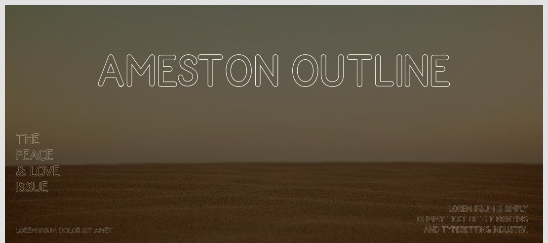 Ameston Outline Font Family
