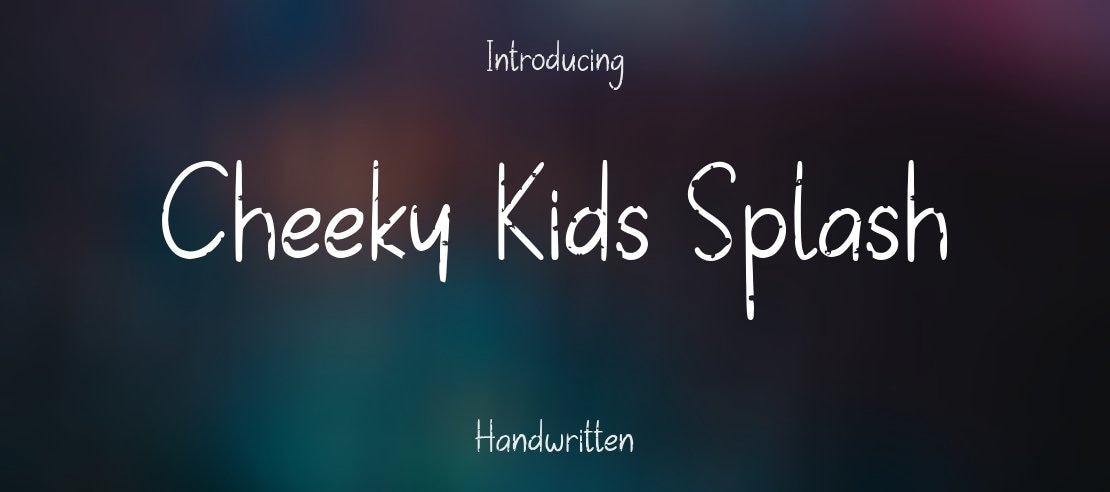 Cheeky Kids Splash Font