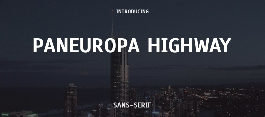 Paneuropa Highway Font