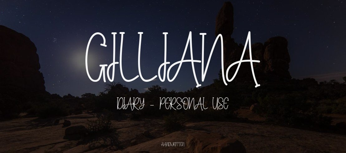 Gilliana Diary - Personal Use Font