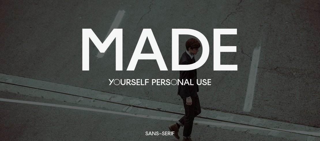 MADE Yourself PERSONAL USE Font