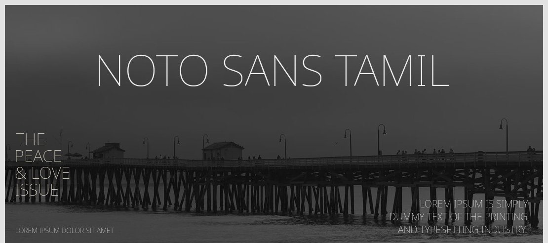 Noto Sans Tamil Font Family