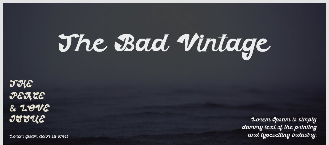 The Bad Vintage Font