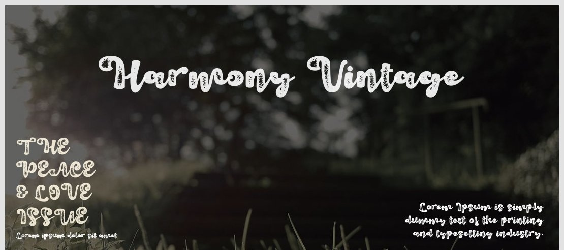 Harmony Vintage Font