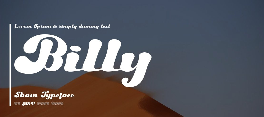 Billy Sham Font