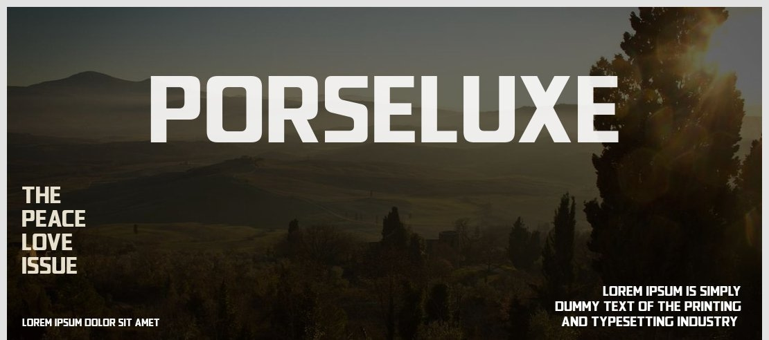 Porseluxe Font