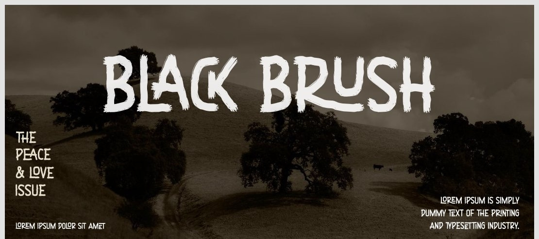 Black Brush Font