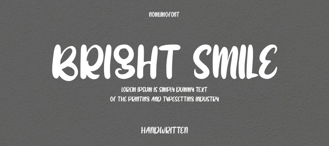 BRIGHT SMILE Font