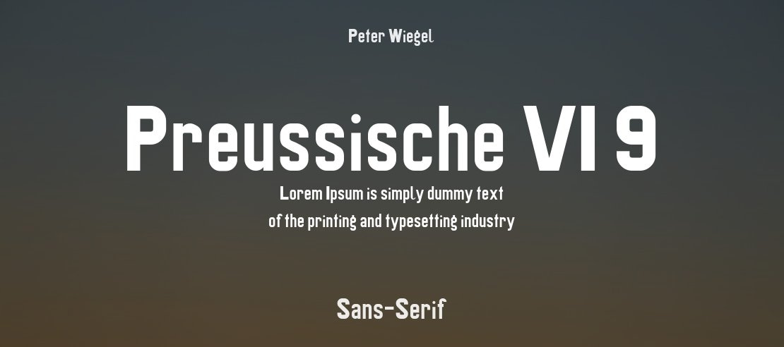 Preussische VI 9 Font Family