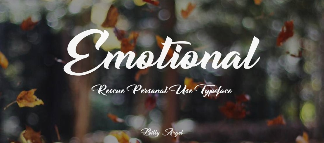 Emotional Rescue Personal Use Font