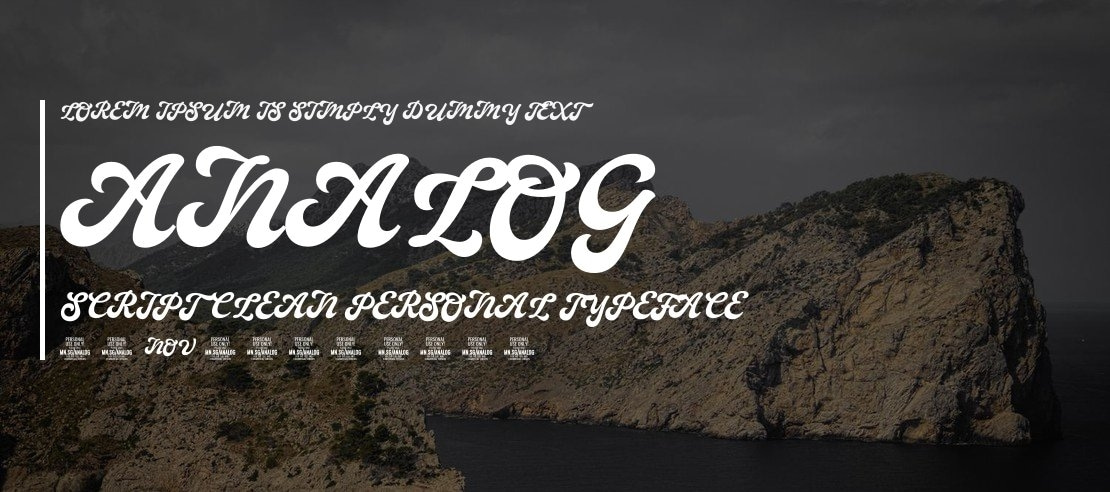 Analog Script Clean PERSONAL Font Family